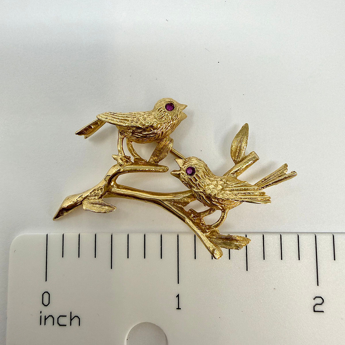14K Gold Bird Pin