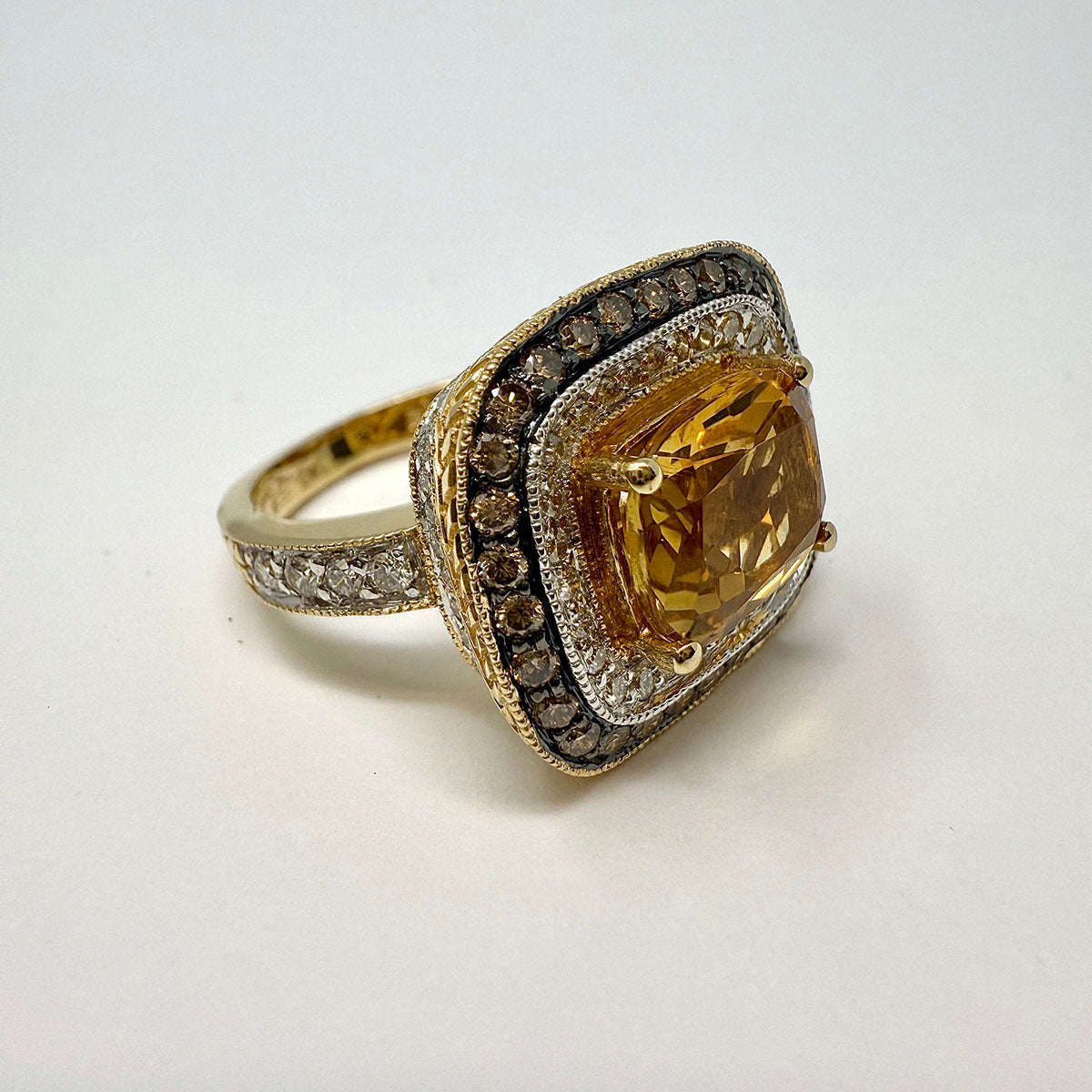 Le Vian 14K Gold Citrine and Diamond Ring