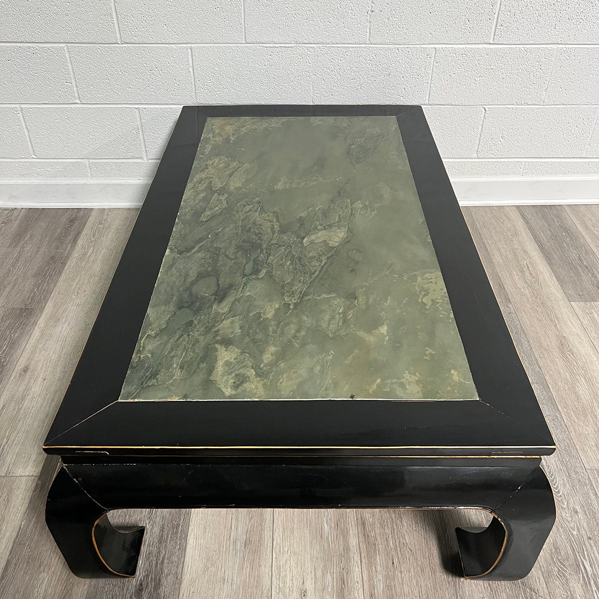 Wooden Coffee Table With Marble Center