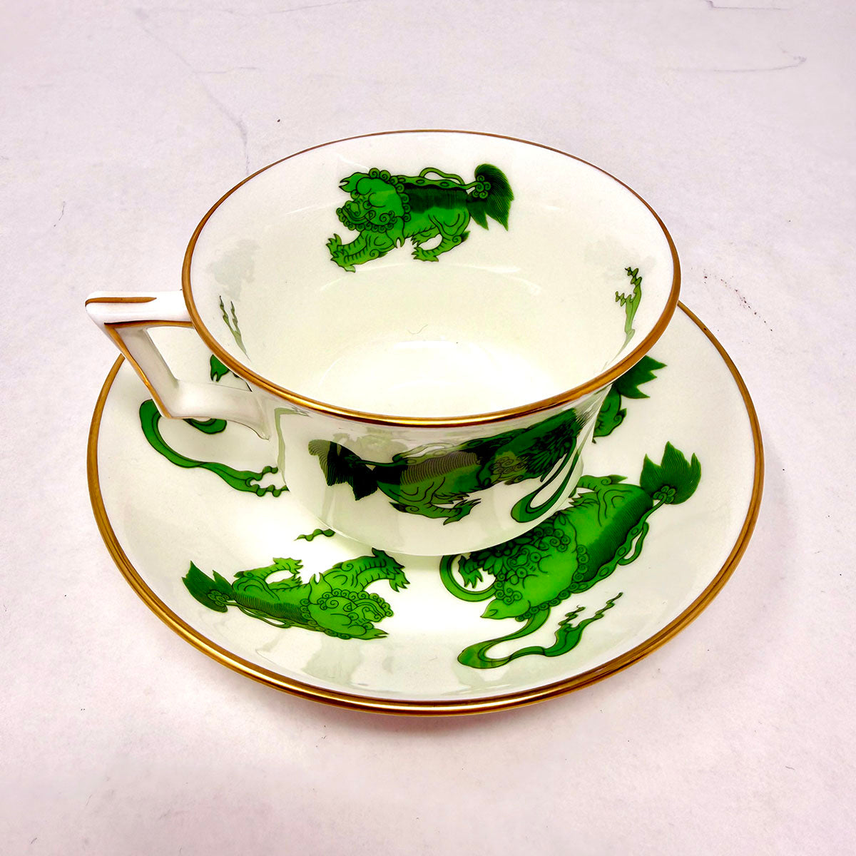 22 PC Wedgwood Chinese Tigers Green