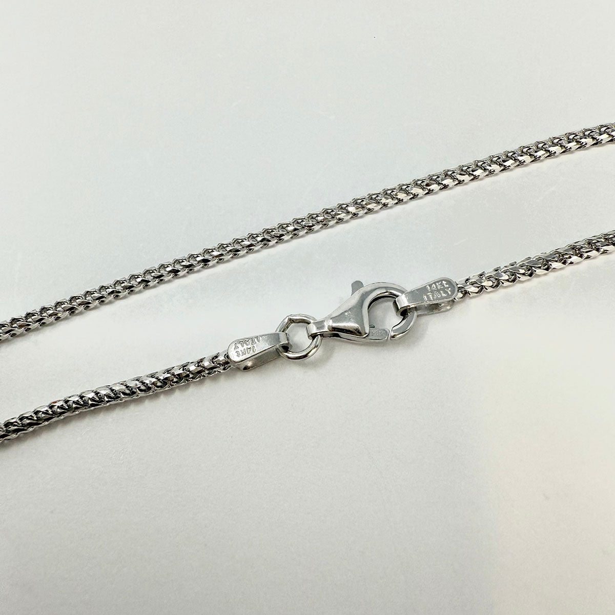 14K White Gold Necklace with Citrine and 3 Raw Diamonds