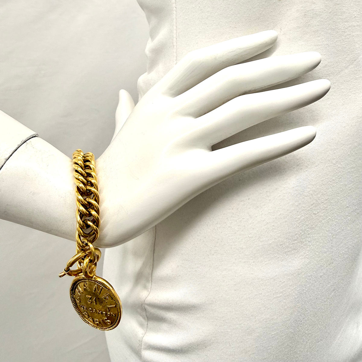 Chanel 24K Gold-plated 31 Rue Gambon Charm Bracelet