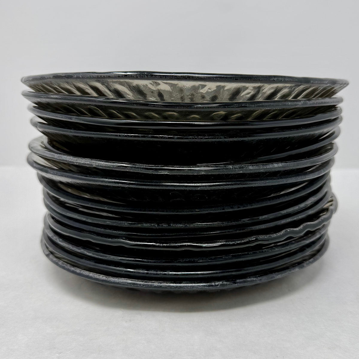 Set of 14 Smoky Topaz Glass Plates