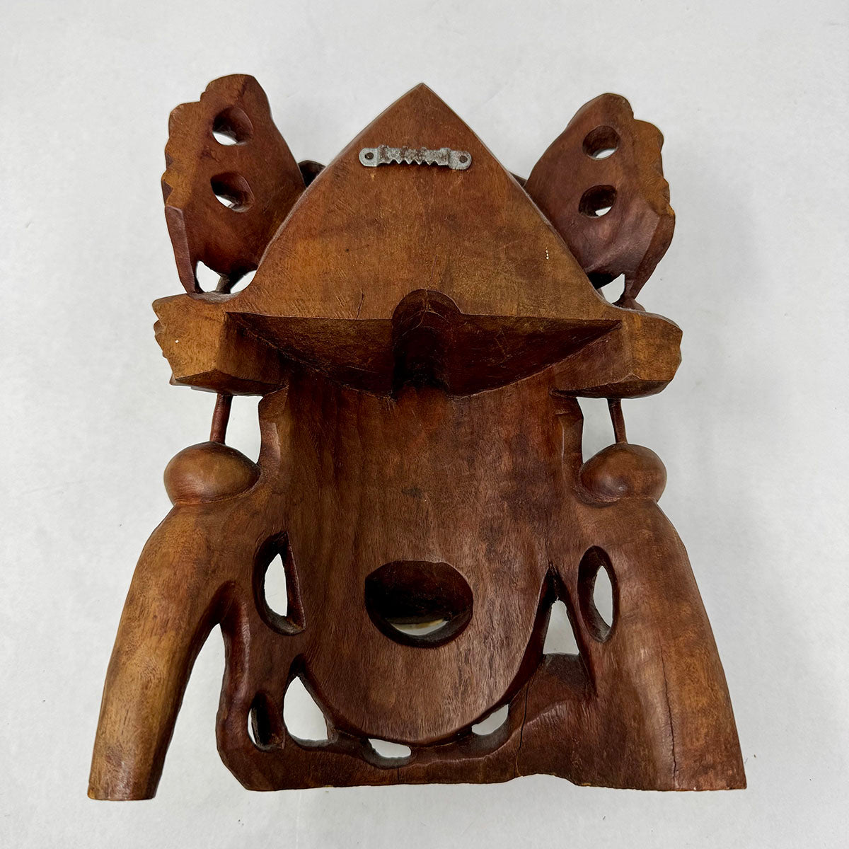 Asian Handcarved Wooden  Mask with Tiny Teeth