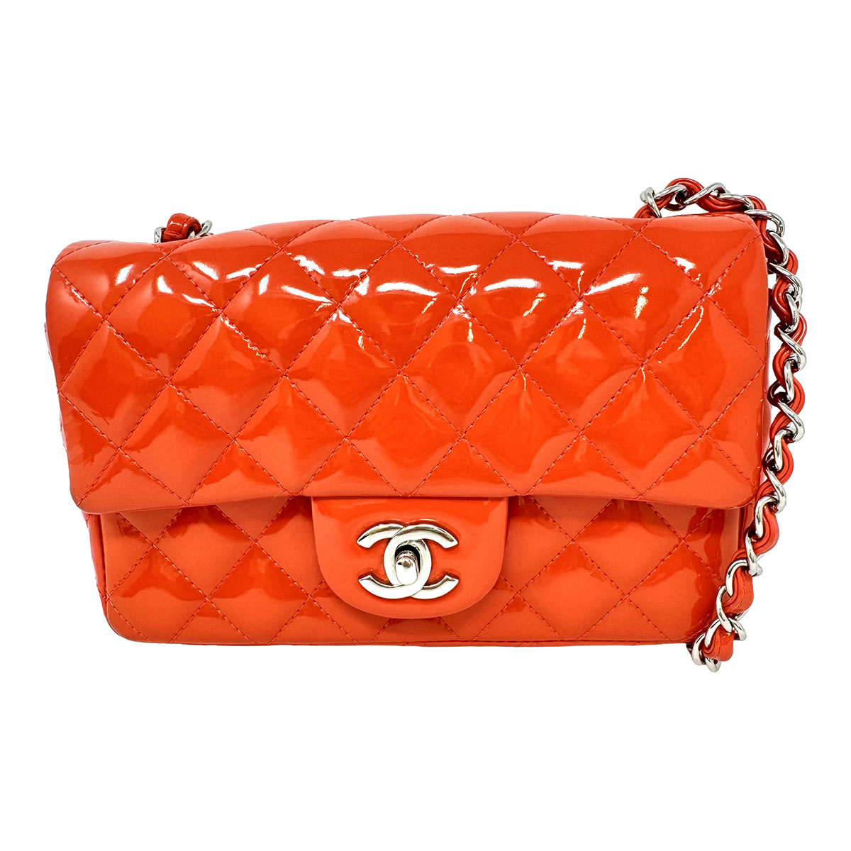 Chanel Mini Classic Patent Leather Single Shoulder Bag