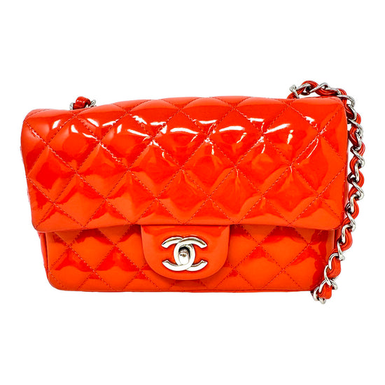 Chanel Mini Classic Patent Leather Single Shoulder Bag