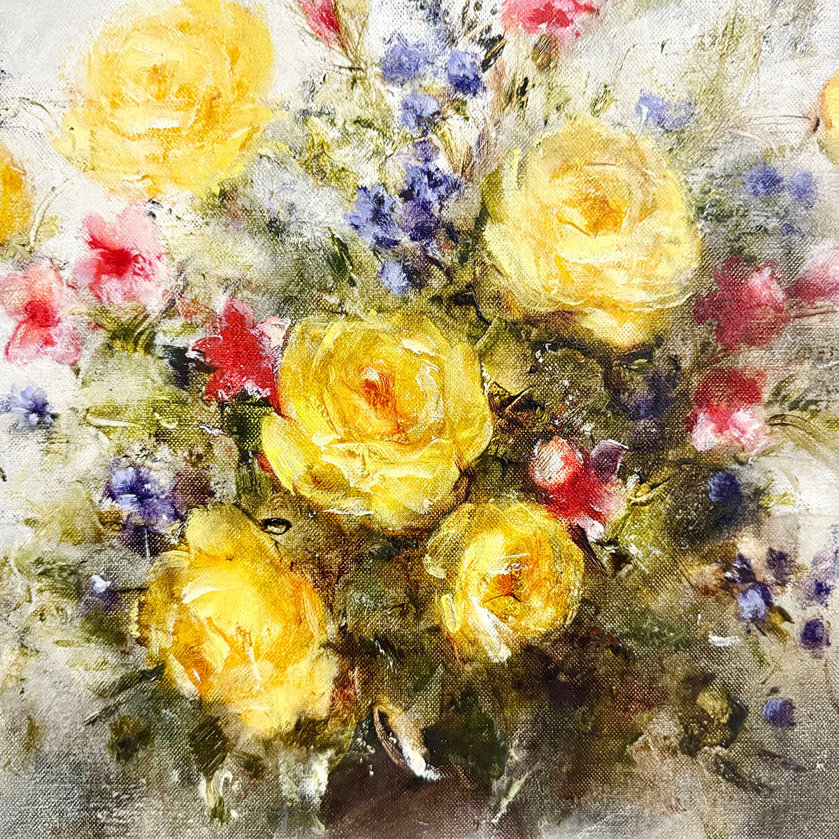 "Still Life with Flowers" Signed