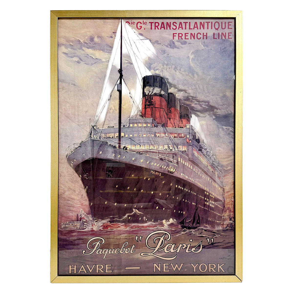 Vintage Travel Poster "SS Paris"