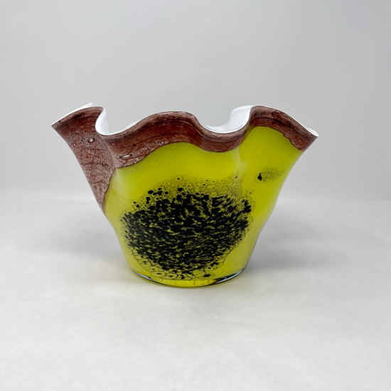 Art Glass Handkerchief Vase/Bowl
