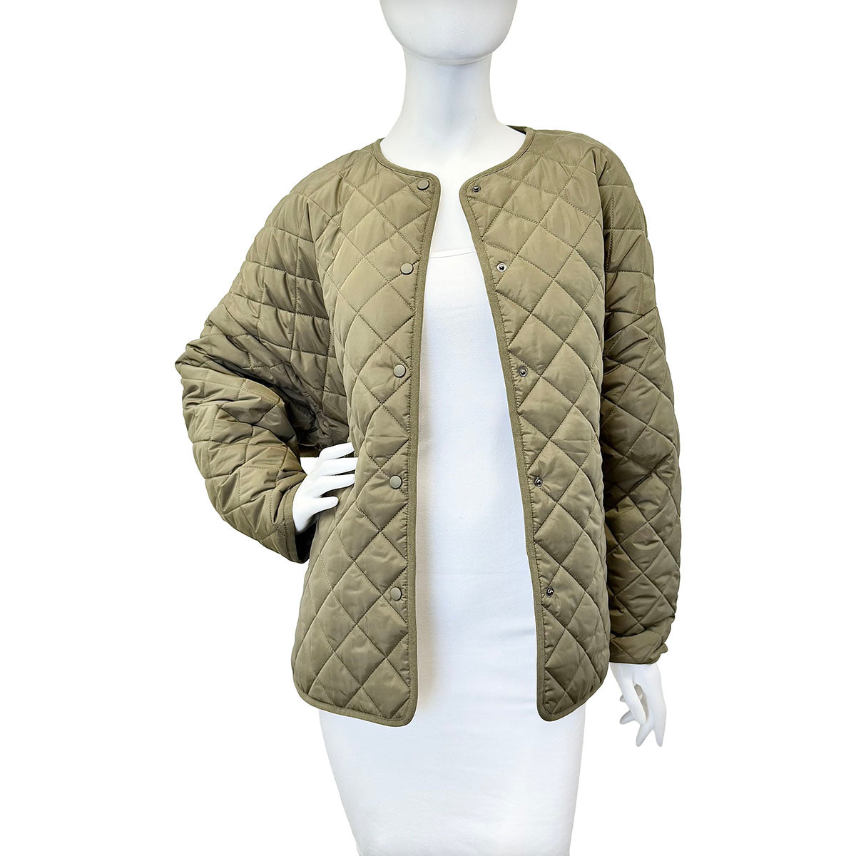 Toteme Collarless Quilted Jacket