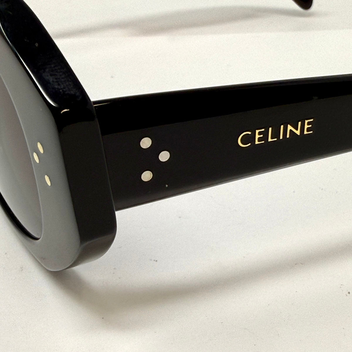 Celine "3 Dots" Square Geometric Shaped Sunglasses