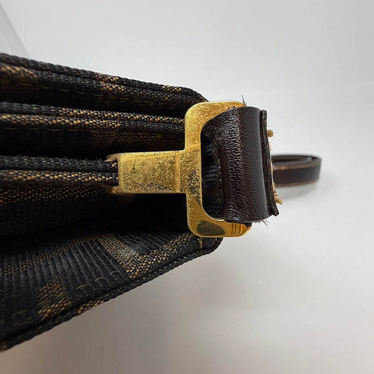 Fendi Zucca Canvas Shoulder Bag