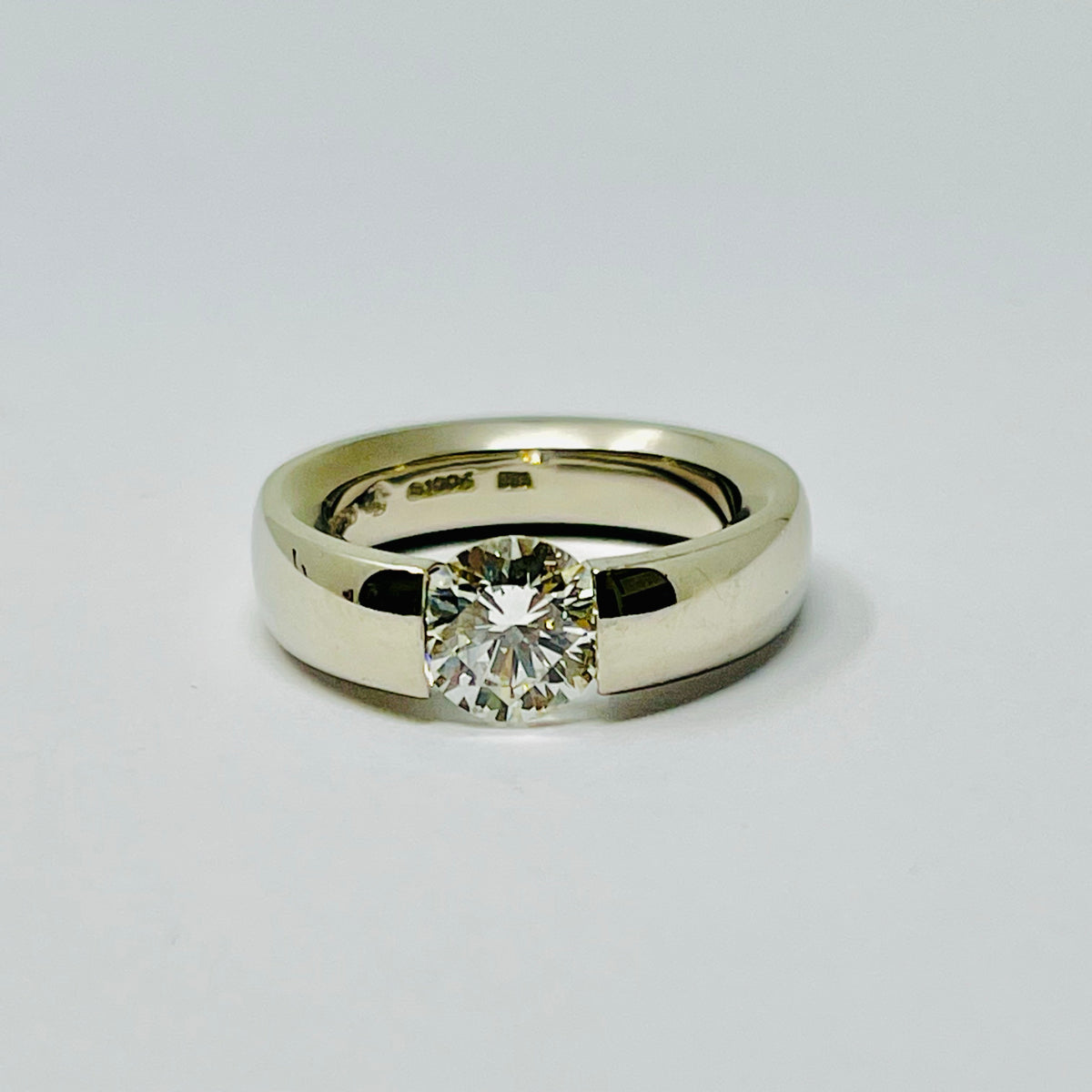Platinum Solitaire Ring with 1.28ct Diamonds