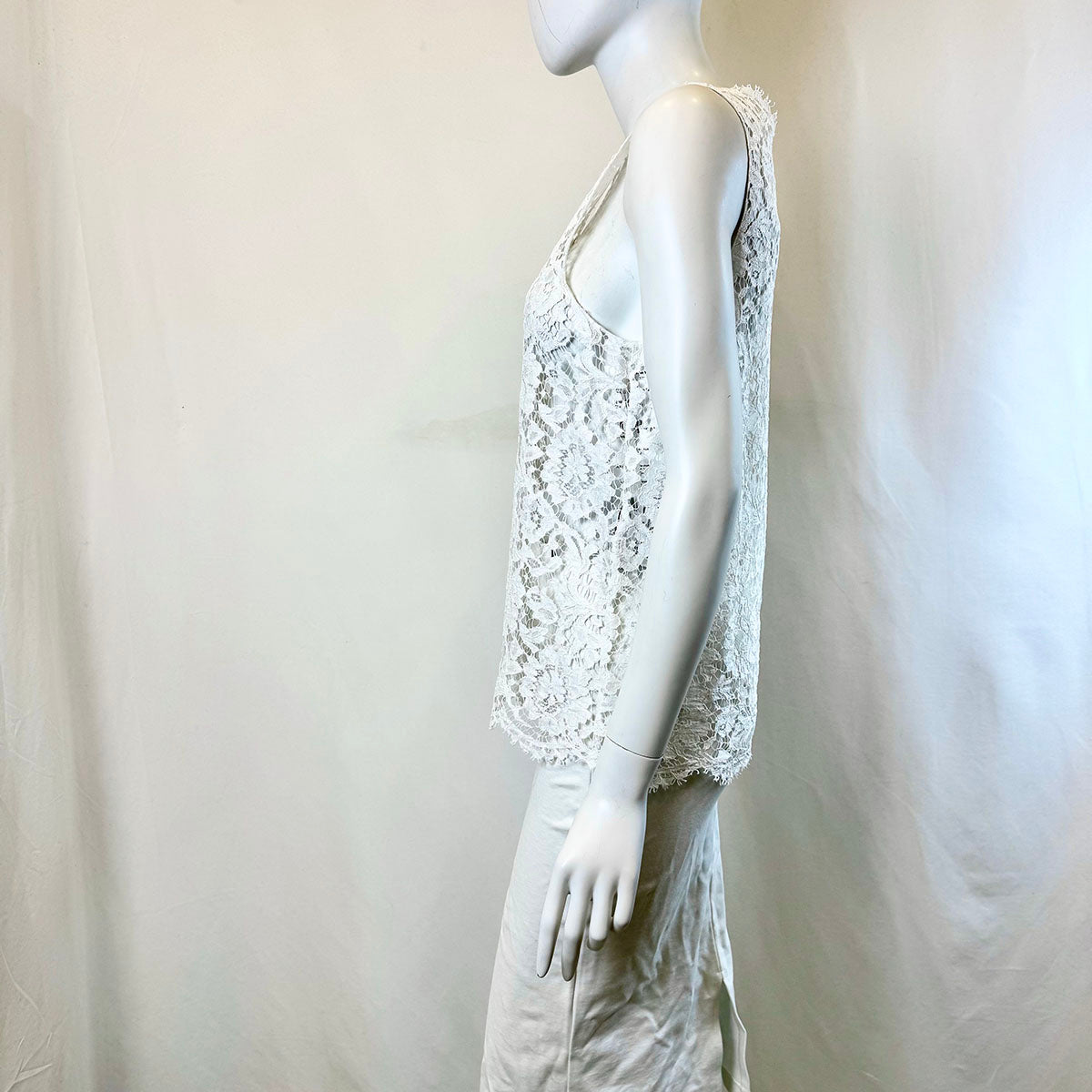 New Valentino Sleeveless Lace Blouse
