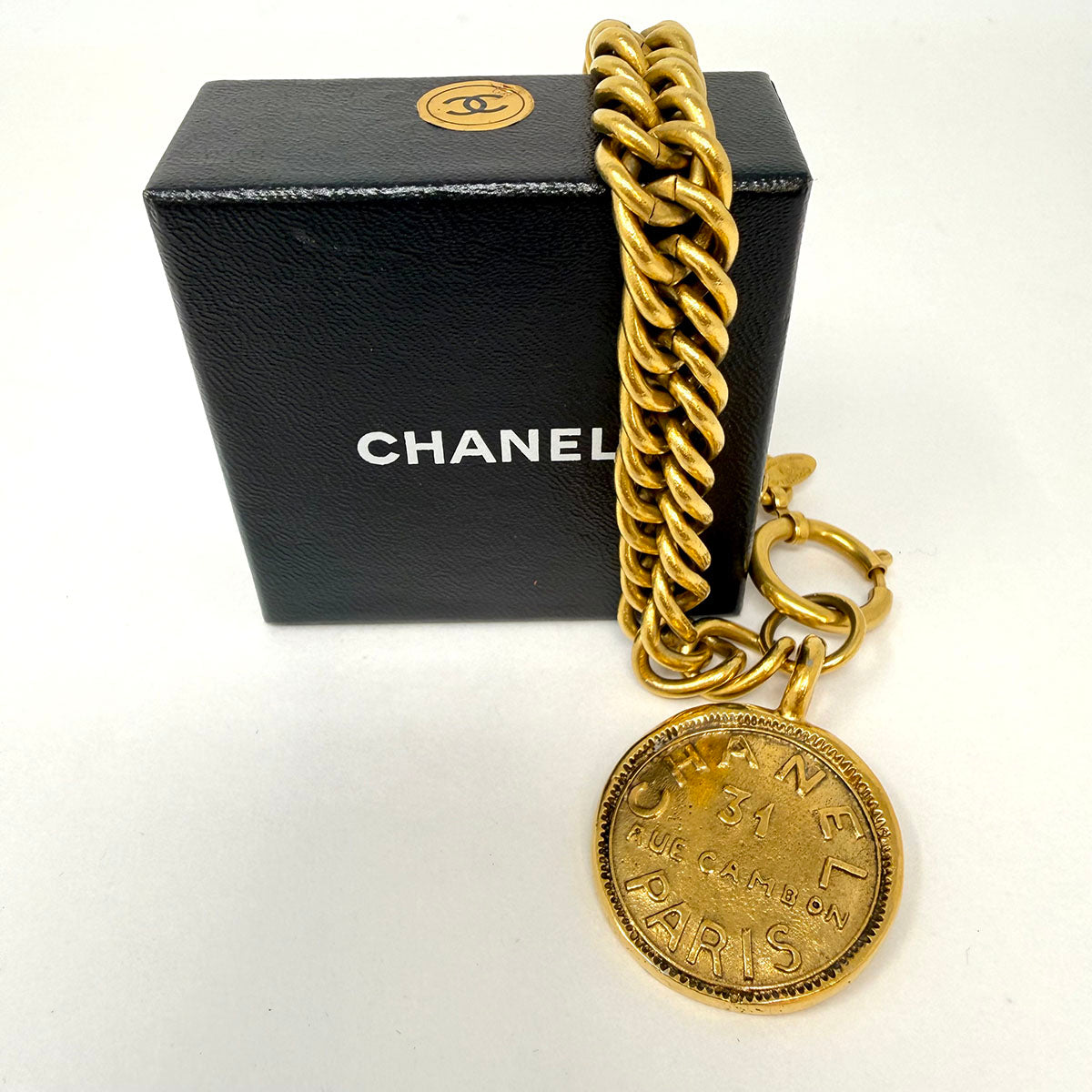 Chanel 24K Gold-plated 31 Rue Gambon Charm Bracelet