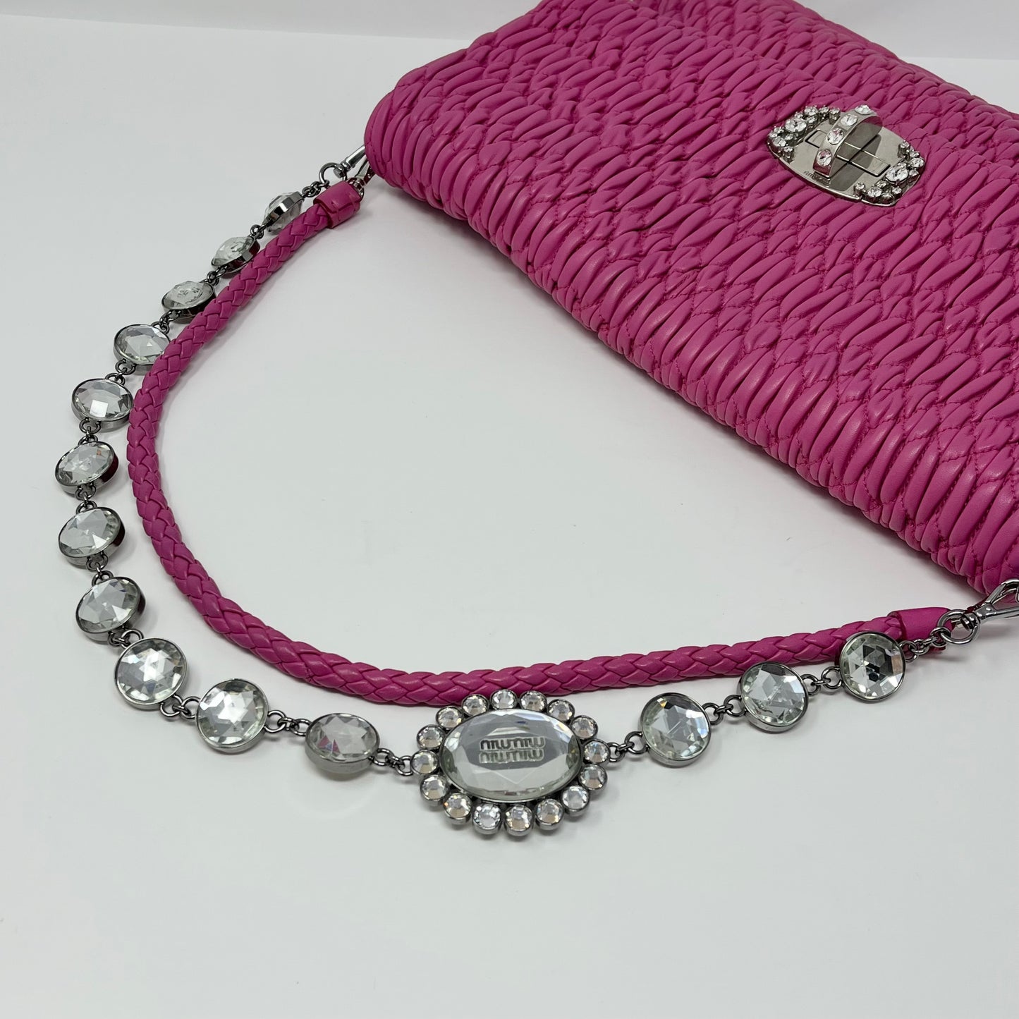 Miu Miu Crystal Matelasse Shoulder Bag