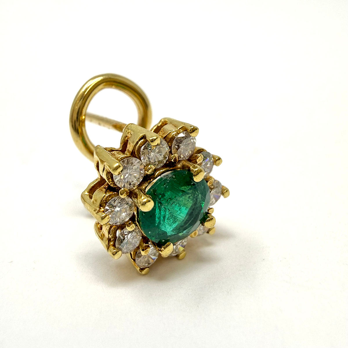 Emerald and Diamond Earrings