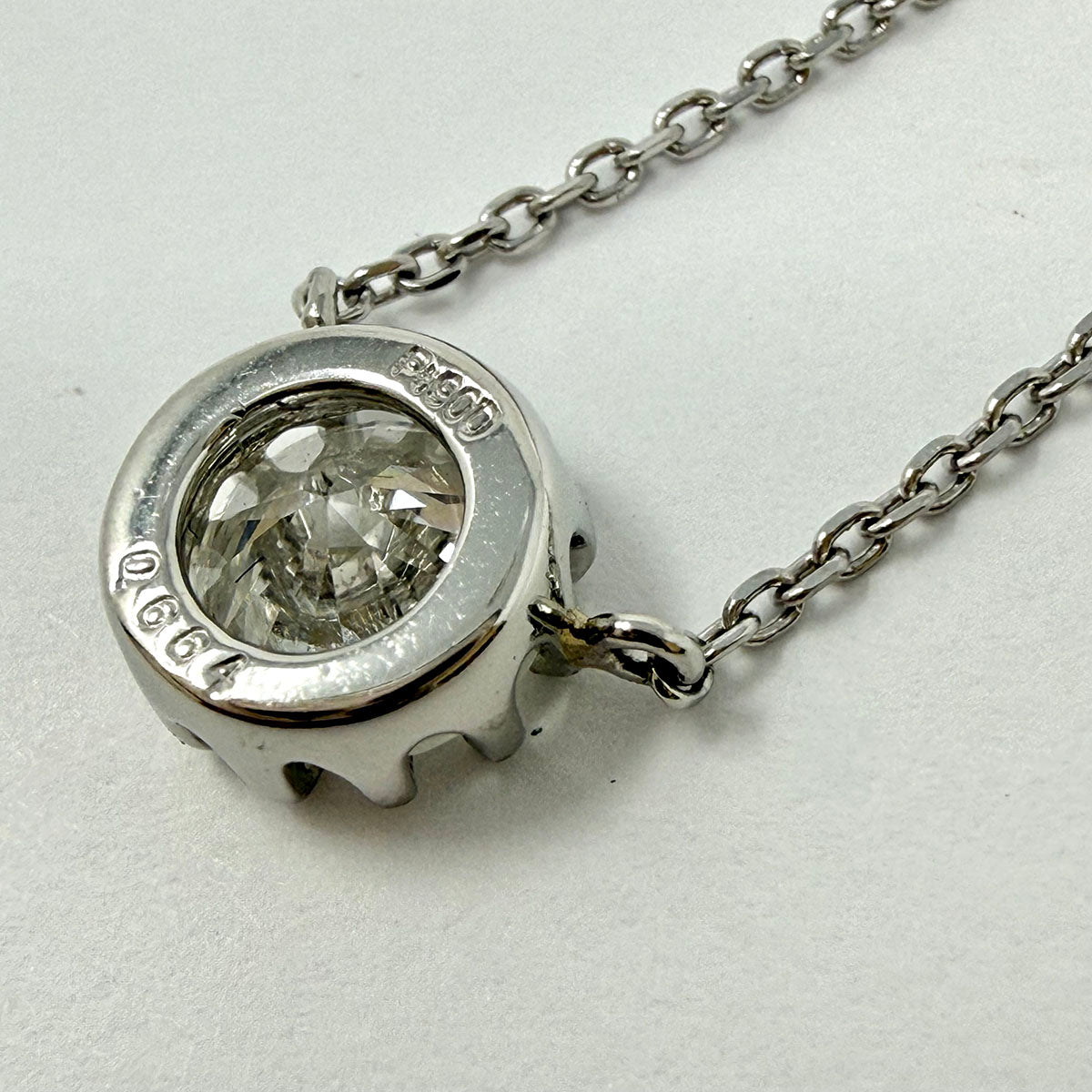 Platinum Necklace with Diamond Pendant