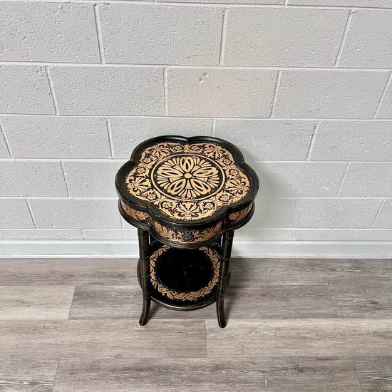 Black & Gold End Table