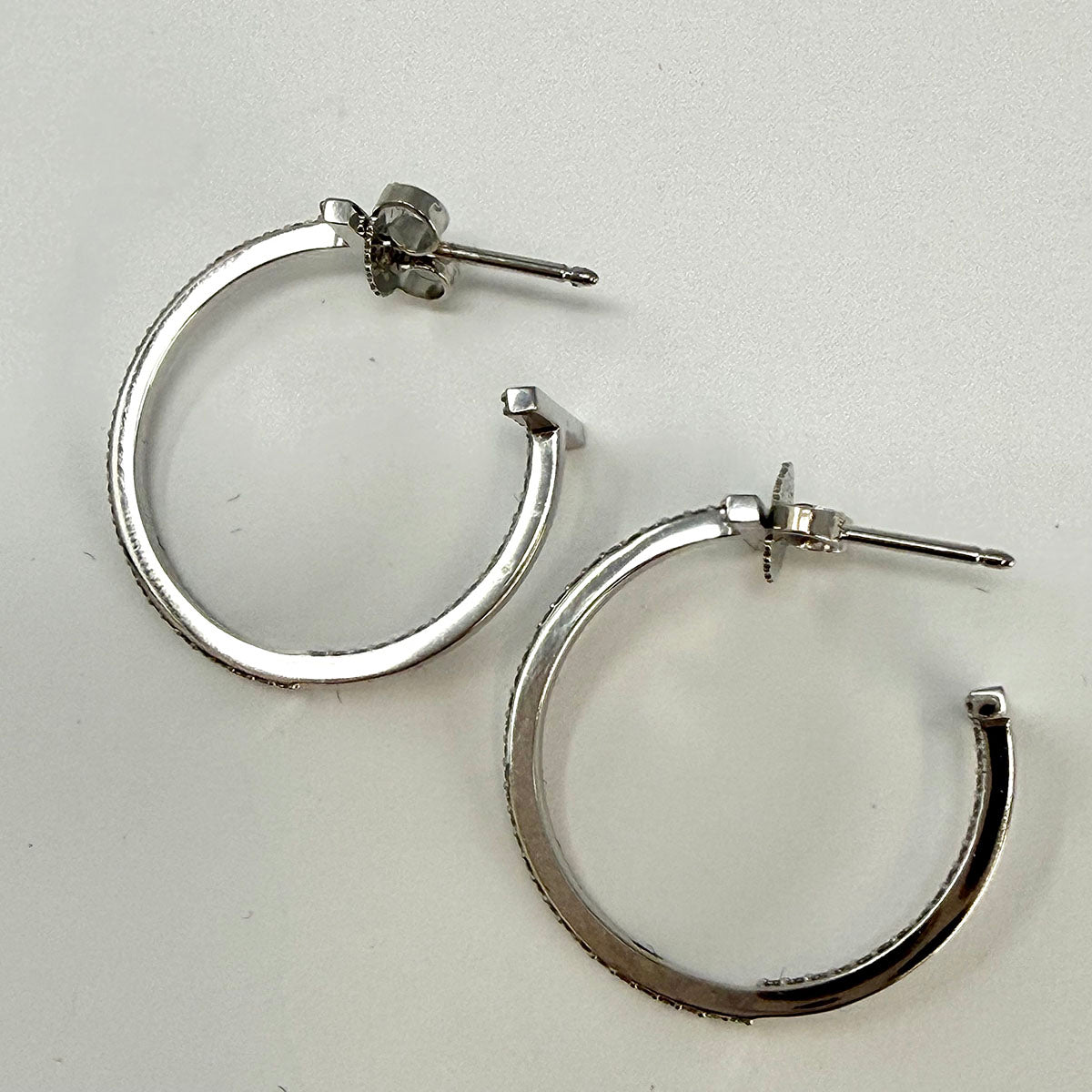Tiffany & Co. T Hoop Diamond Earrings