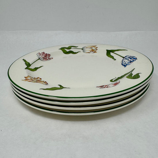 Set of 4 Tulips Luncheon Plates