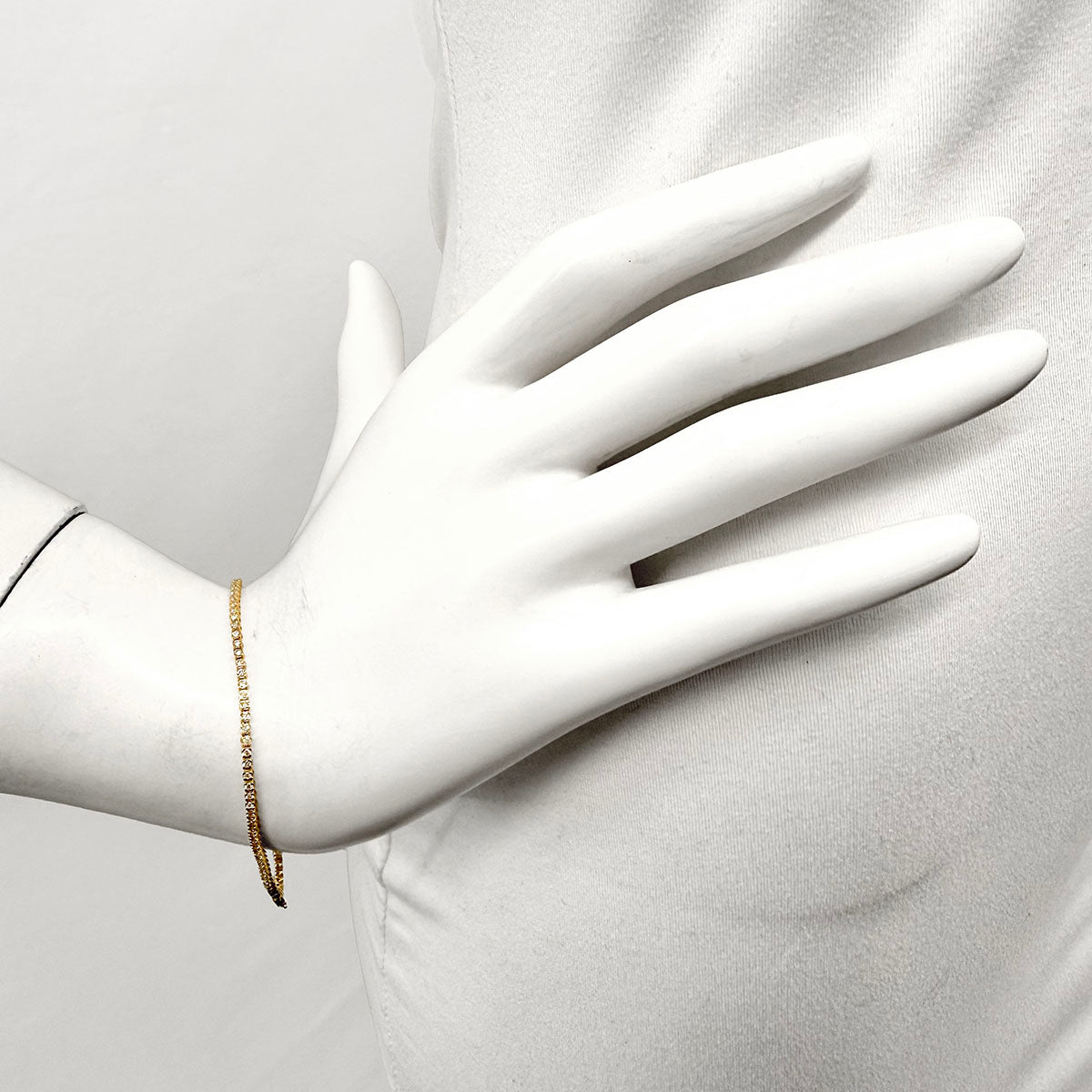 14K Gold Lab Grown Diamond Tennis 7" Bracelet