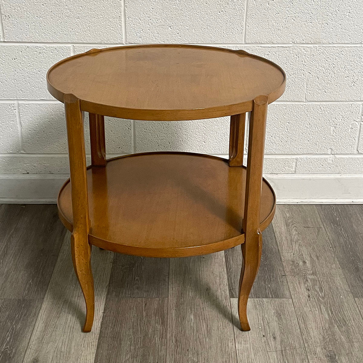 Round Wood End Table