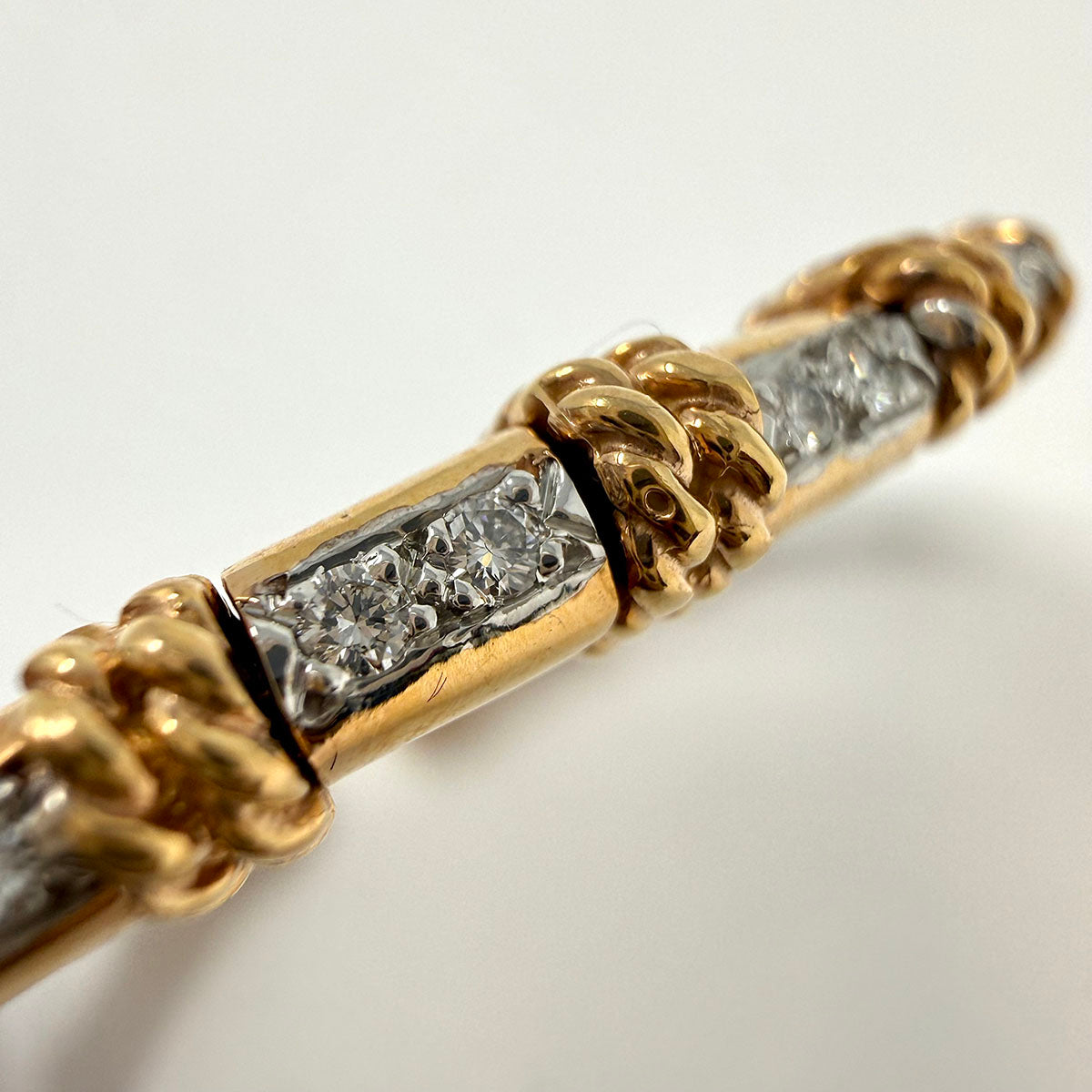 18K Rose Gold Cuff Bracelet with 40 Full Cut Diamonds