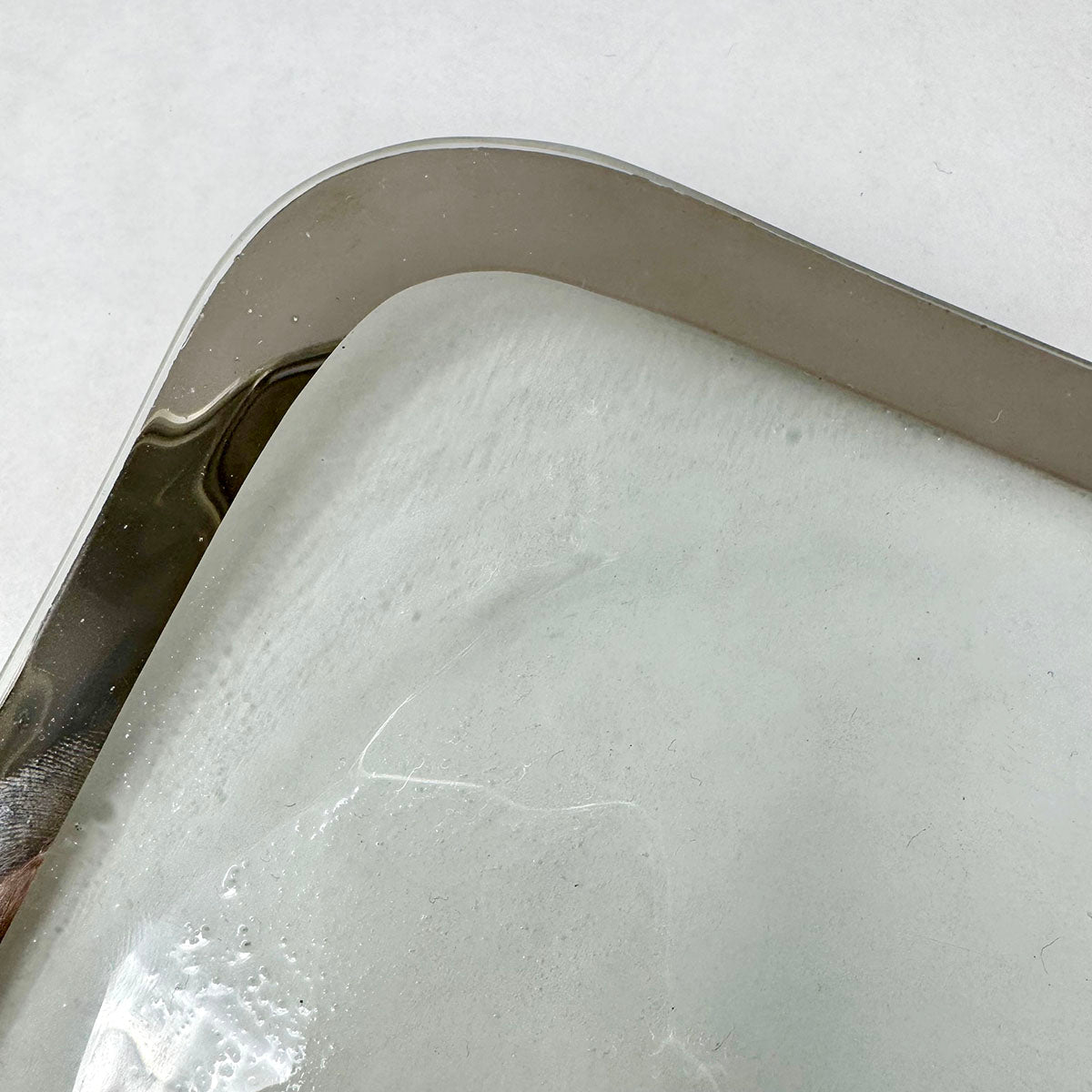 Roman Antique Platinum Square Rounded Salad Plates Set of 6