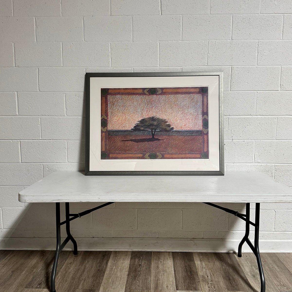 Framed Drawing "Early Fall" Signed