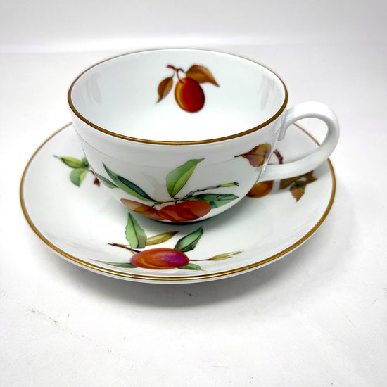 Pair of Evesham Jumbo Cup and Saucer