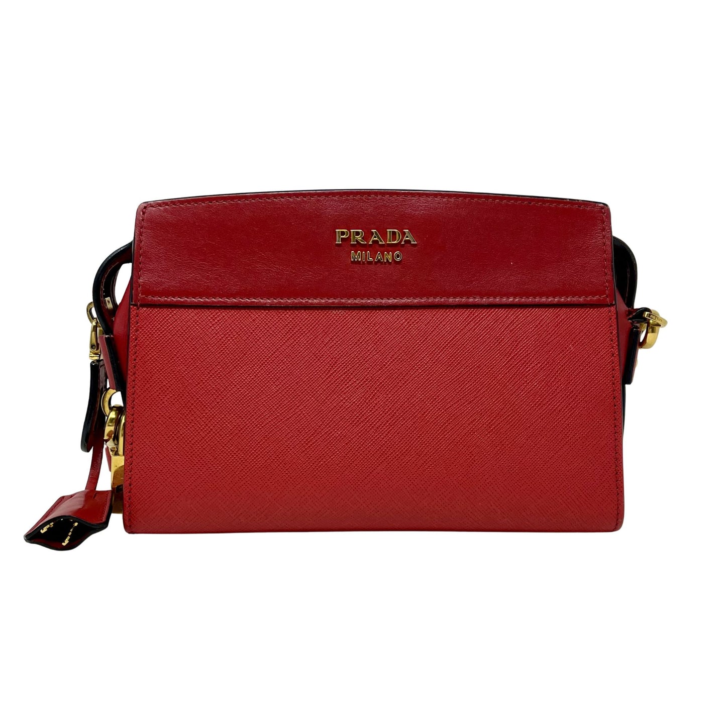 Prada Saffiano Leather Esplanade Crossbody