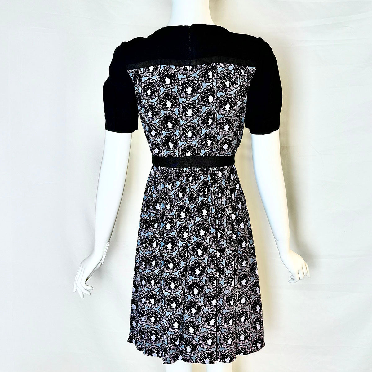Prada Short Sleeve Pleated Dress
