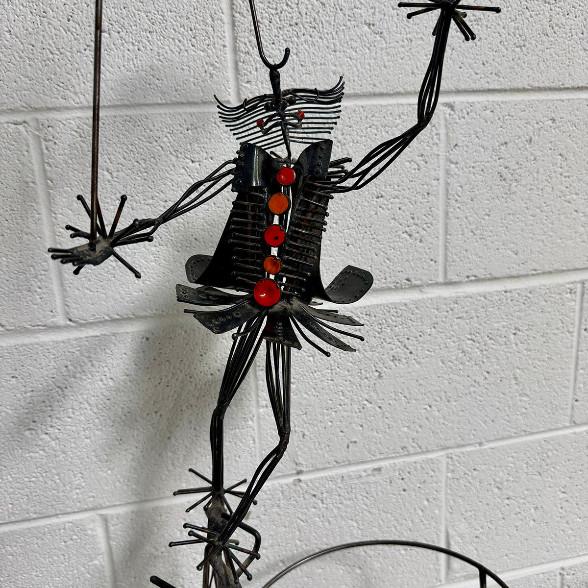 "Juggling Clown on Unicycle" Sculpture Signed and Dated '71