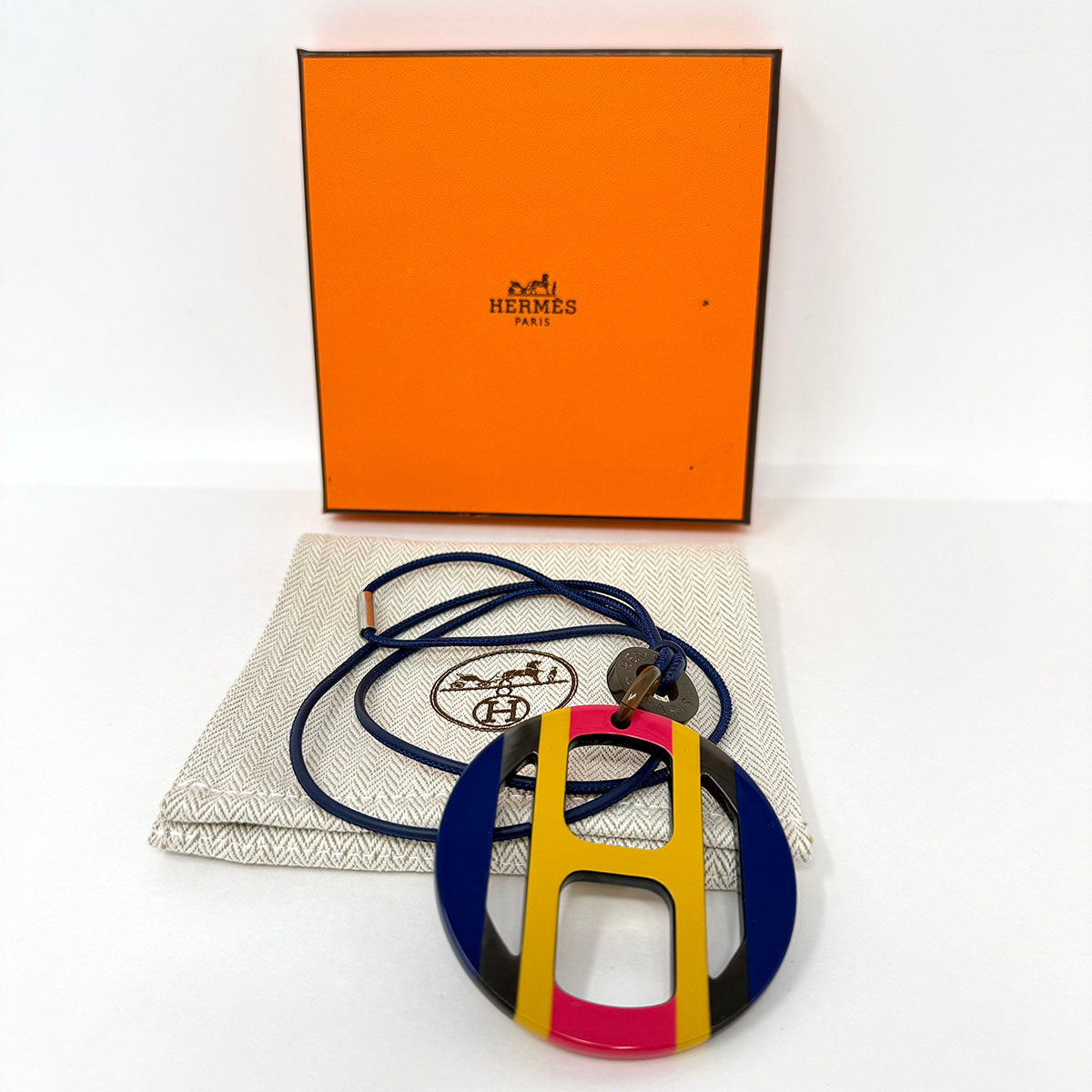 Hermes "H Equipe" Pendant Necklace