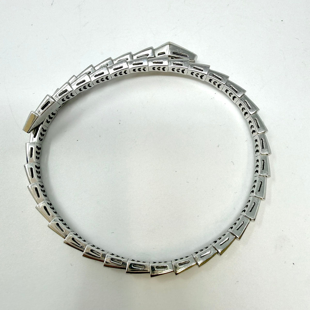 Bulgari 18K White Gold Serpenti Viper Bracelet