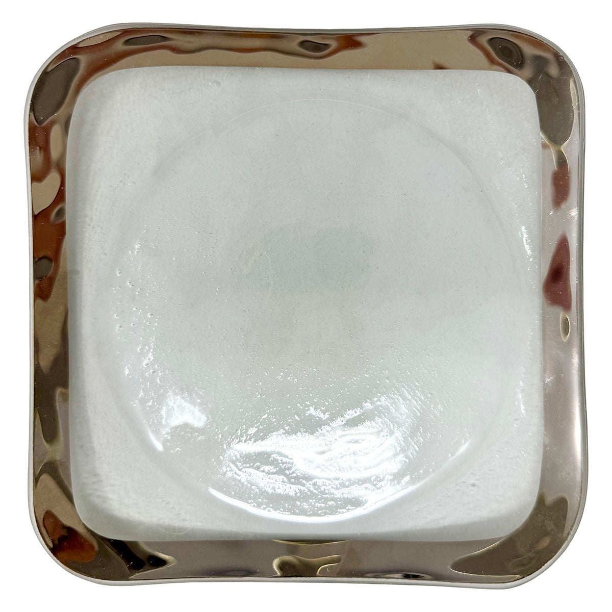 Roman Antique Platinum Square Rounded Salad Plates Set of 6