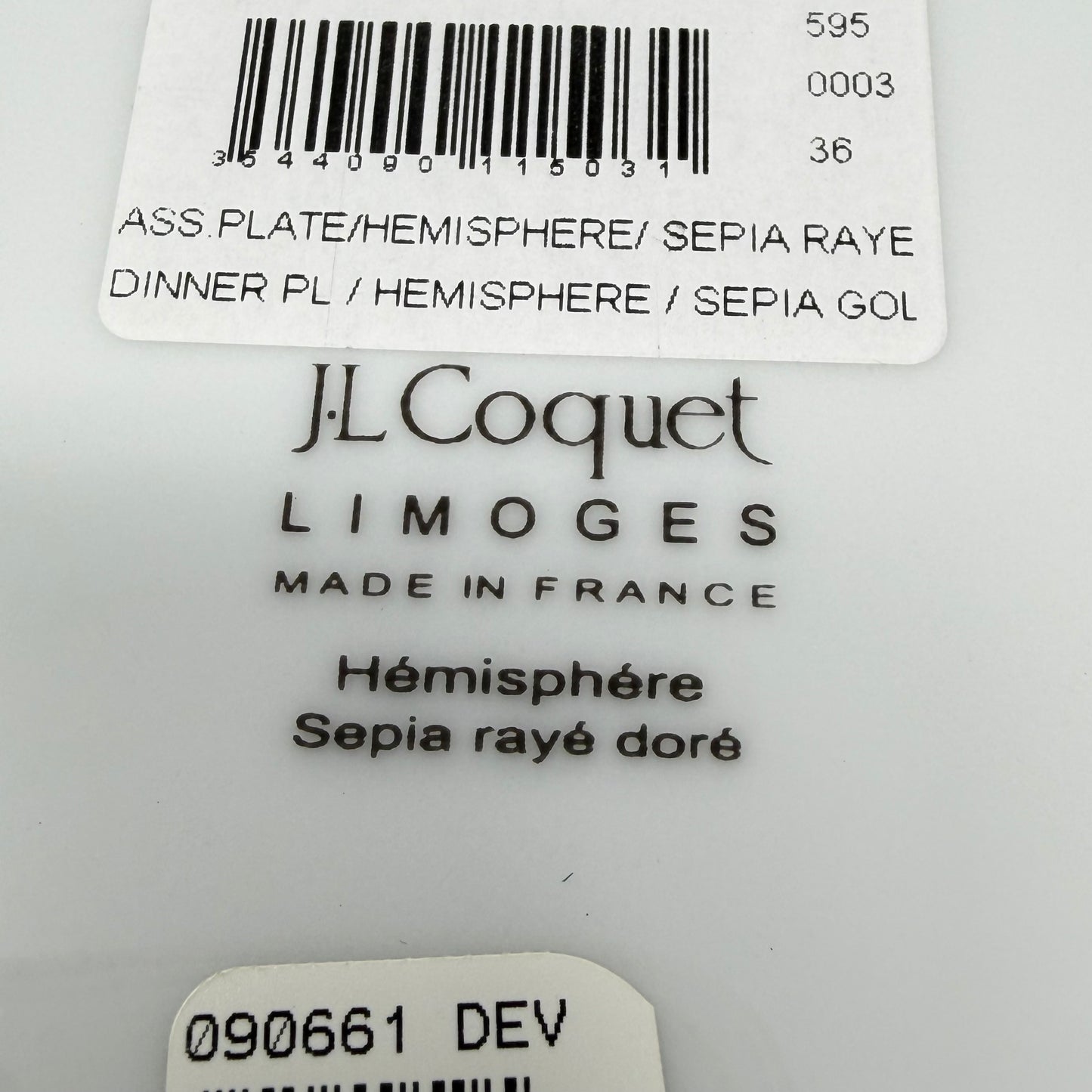 7 PC Hemisphere Raye Dinner Plate