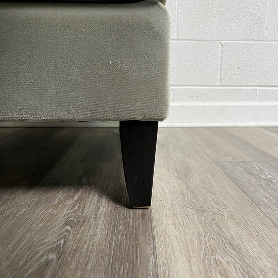 Gray Velour Lounge Chair