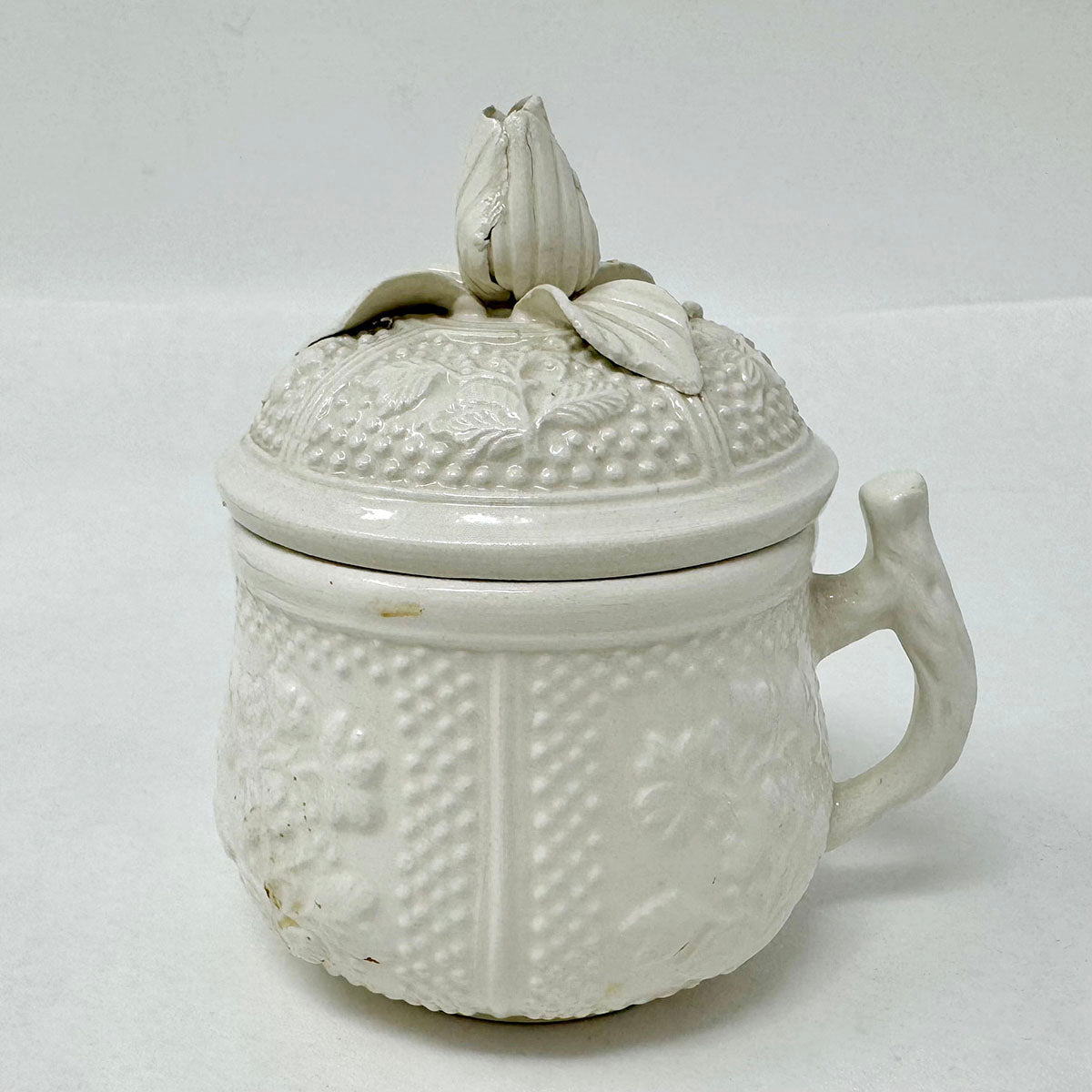 Set of 8 Rosebud Pots De Creme with Tray