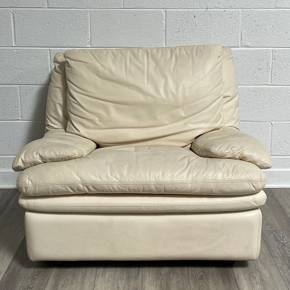 Cream Leather Chair