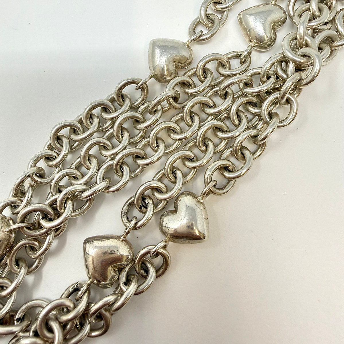 Tiffany & Co. Sterling Silver 5 Strand Heart  Bracelet