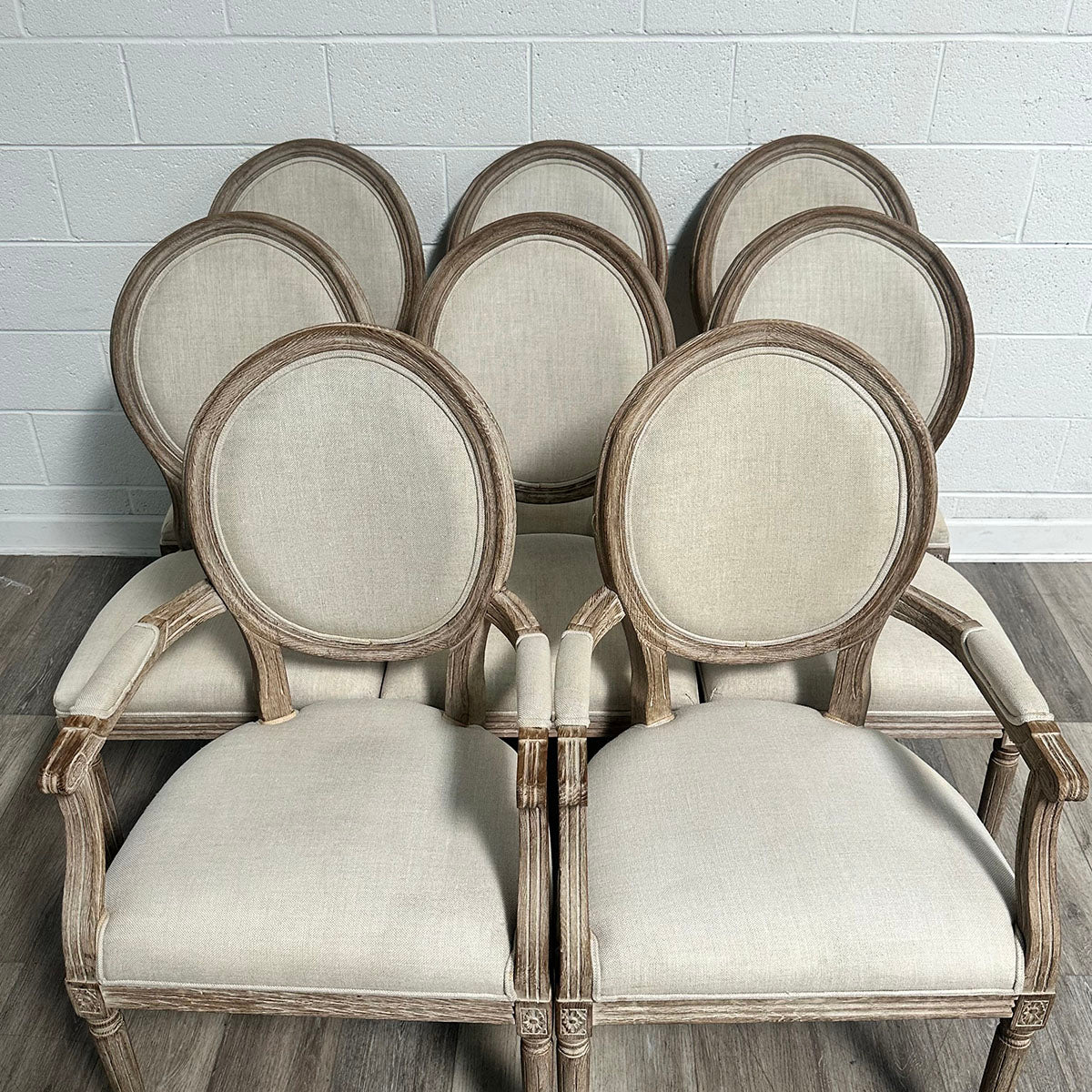 Set of 8 Restoration Hardware Dining Chairs