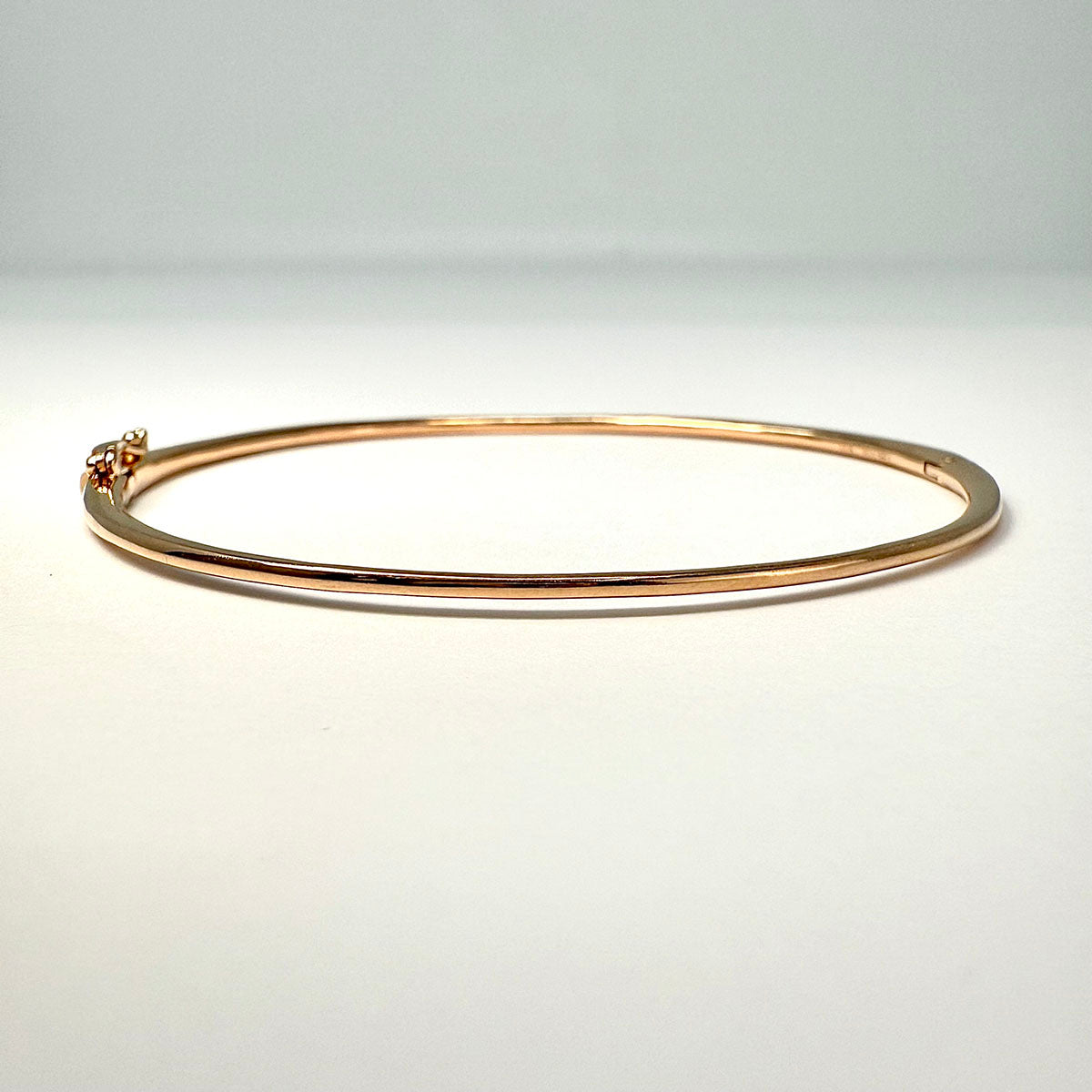 Bony Levy 18K Gold Skinny Stackable Hinged Bracelet with Diamonds