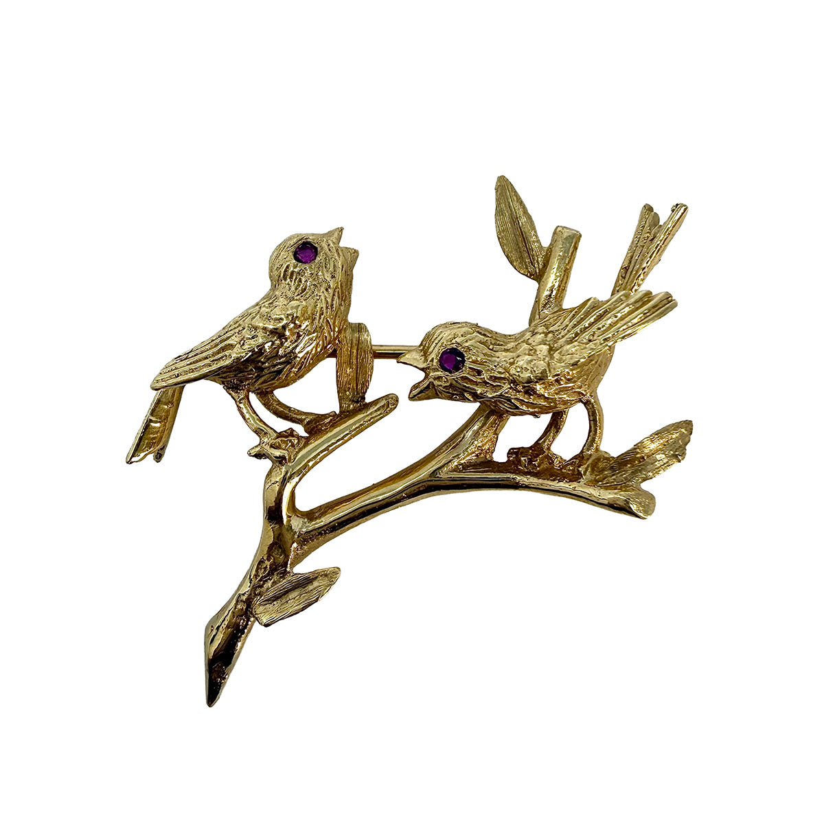 14K Gold Bird Pin