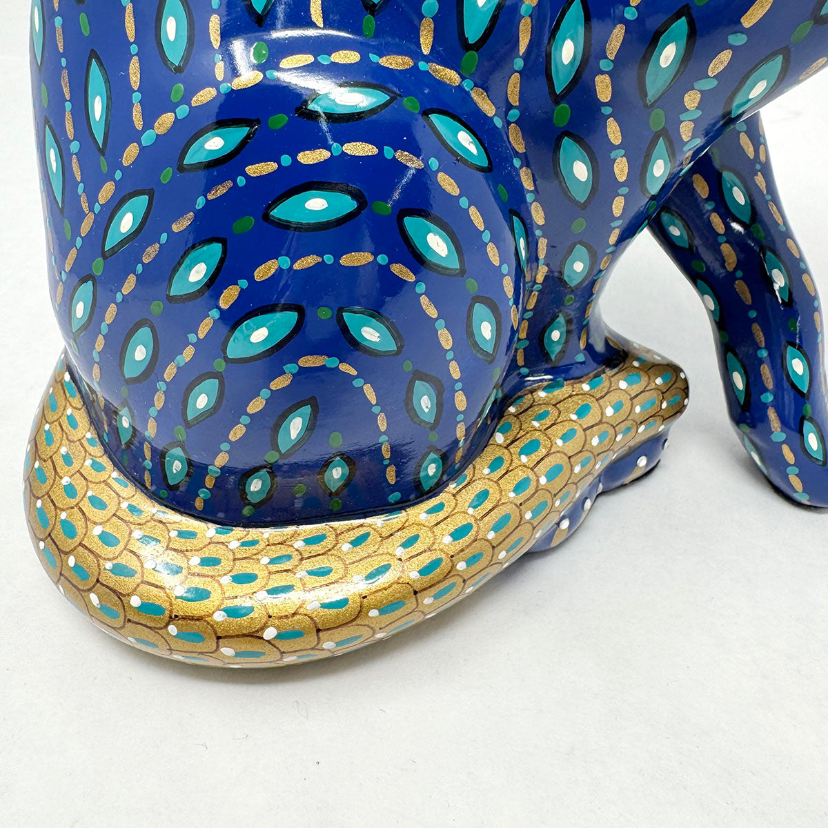 Bejeweled Cat Figure, Signed