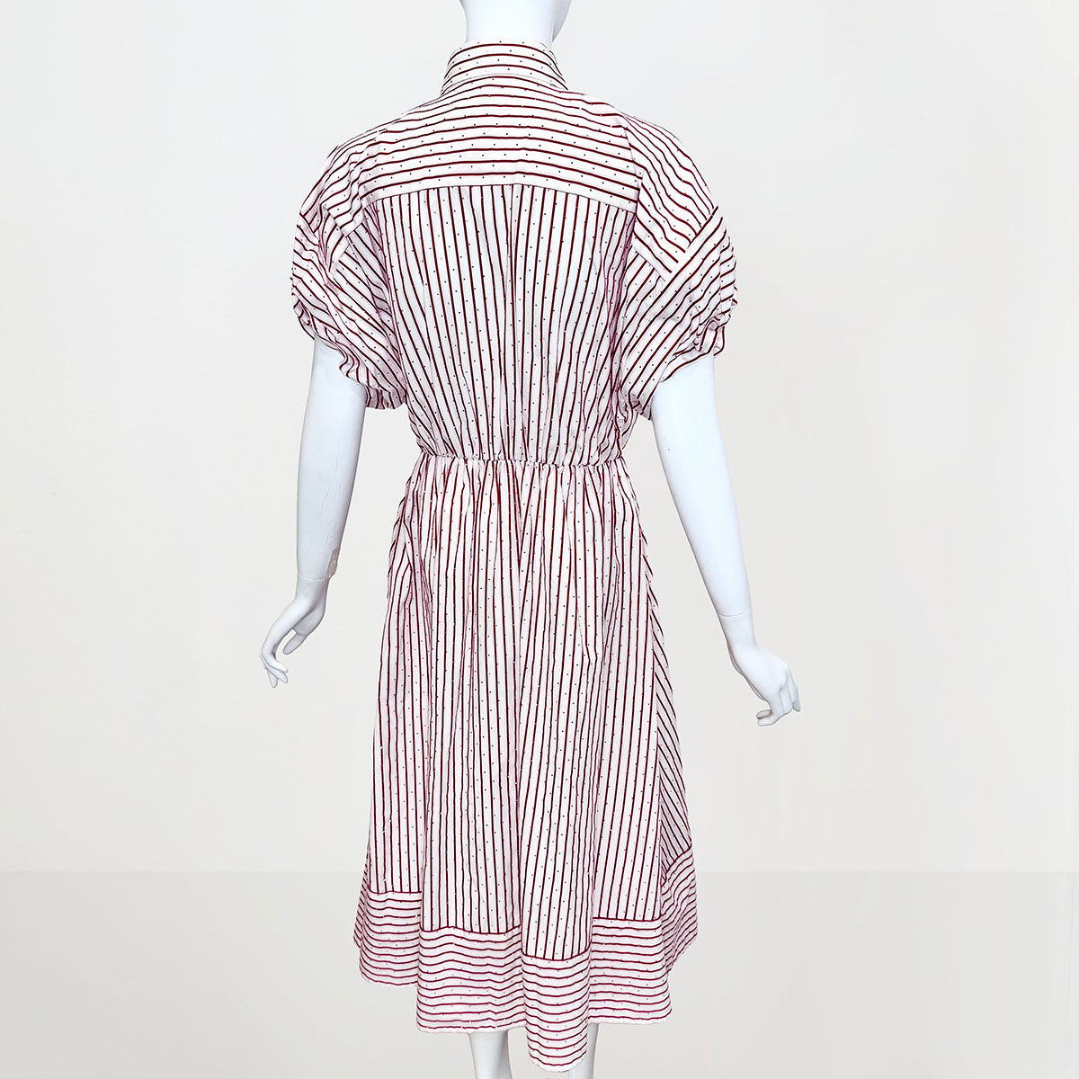 Maje Striped Midi Shirt Dress with Sparkle