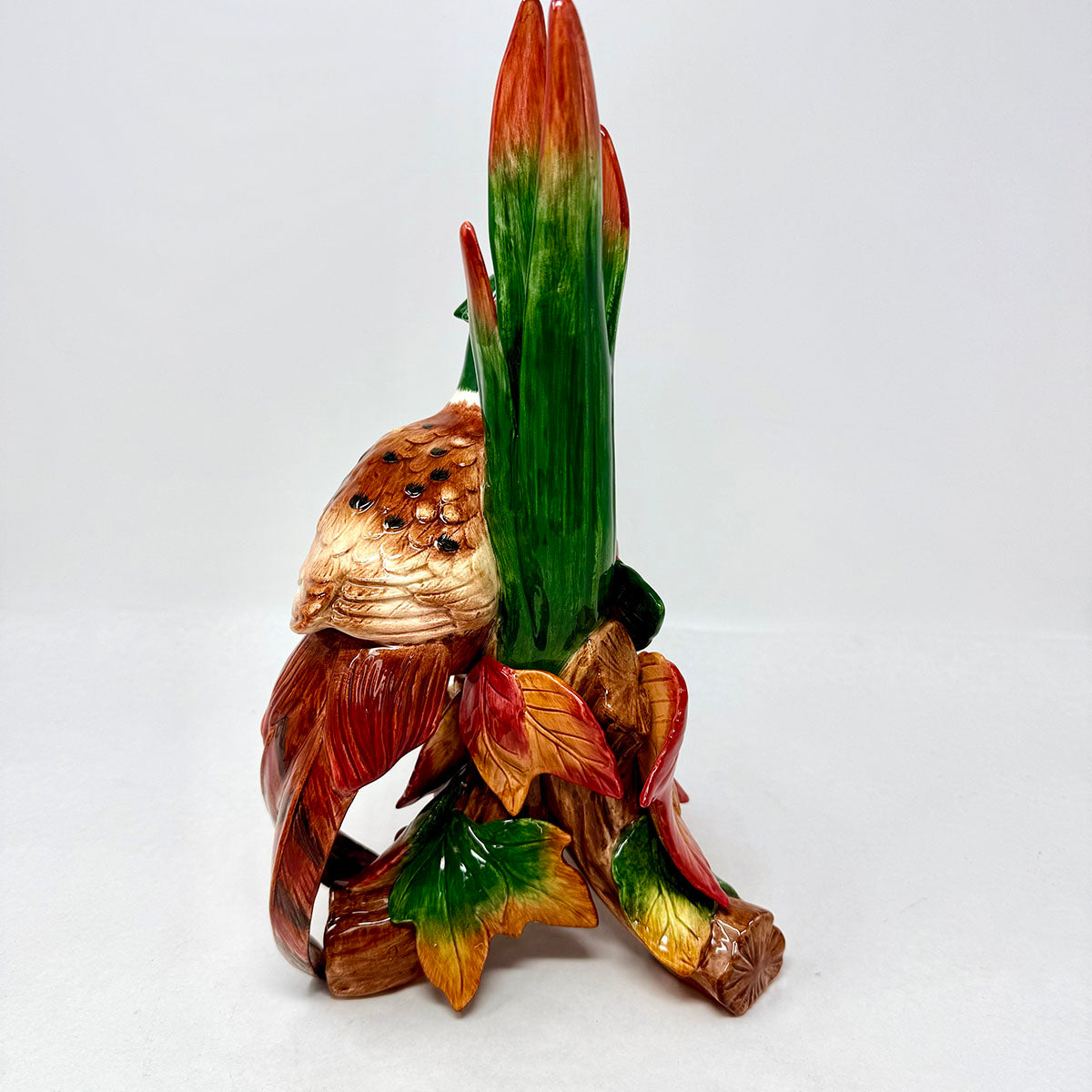 Holiday Decorative Candle Holder Pair of Pheasants