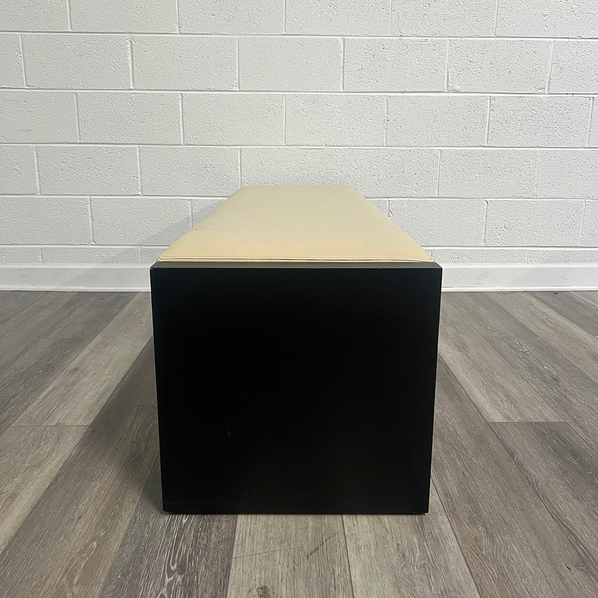 Wood And Leather Bench