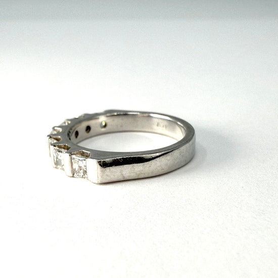 Christopher Platinum Ring with 7 Princess  Diamonds